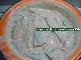 Рыба минтай в духовке в процессе маринования P1180114