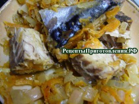 Скумбрия в духовке запеченная с овощами, рецепт с фото