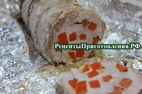 Рулет из свинины с начинкой в разрезе, фото IMG_30171