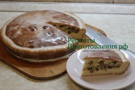 Вкусный пирог с изюмом фото