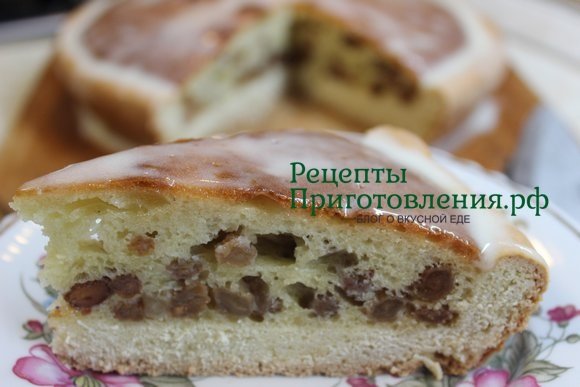 Рецепт пирога с изюмом