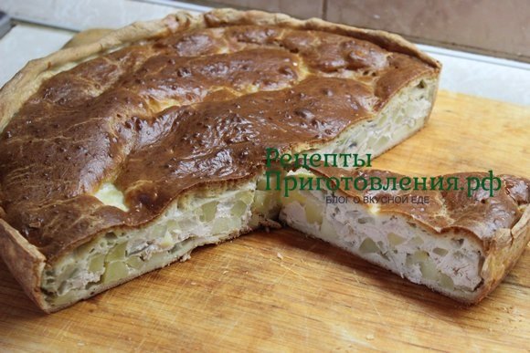 Пирог с курицей и картошкой фото Пирог с курицей и картошкой фото